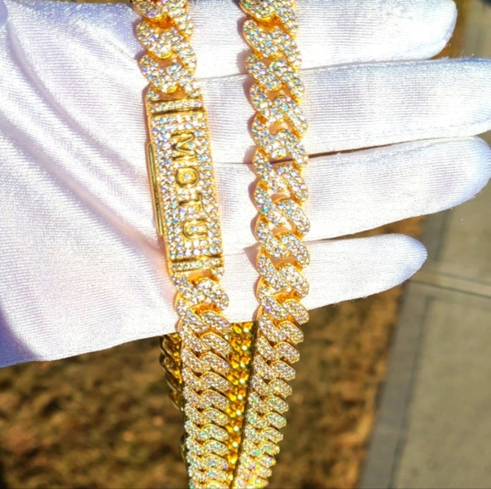 12mm moissanite Miami Cuban chain